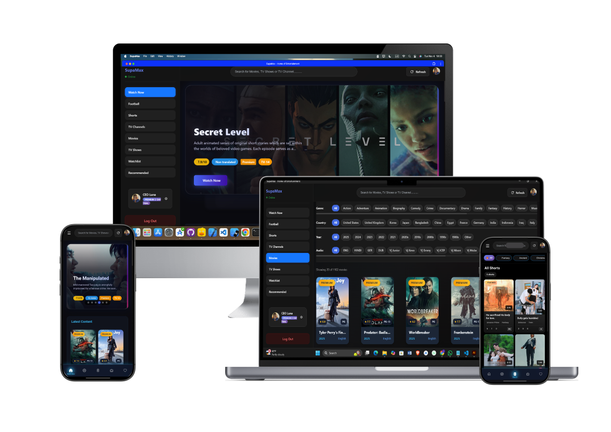 SupaMax Multi-Platform Streaming App